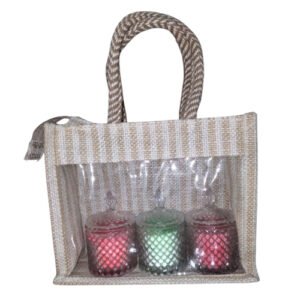 Transparent Pvc Window Jute Bag